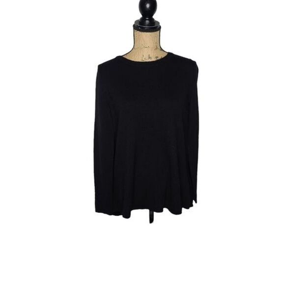Soft Surroundings Black Flowy Sweater Top Petite small - Picture 1 of 10